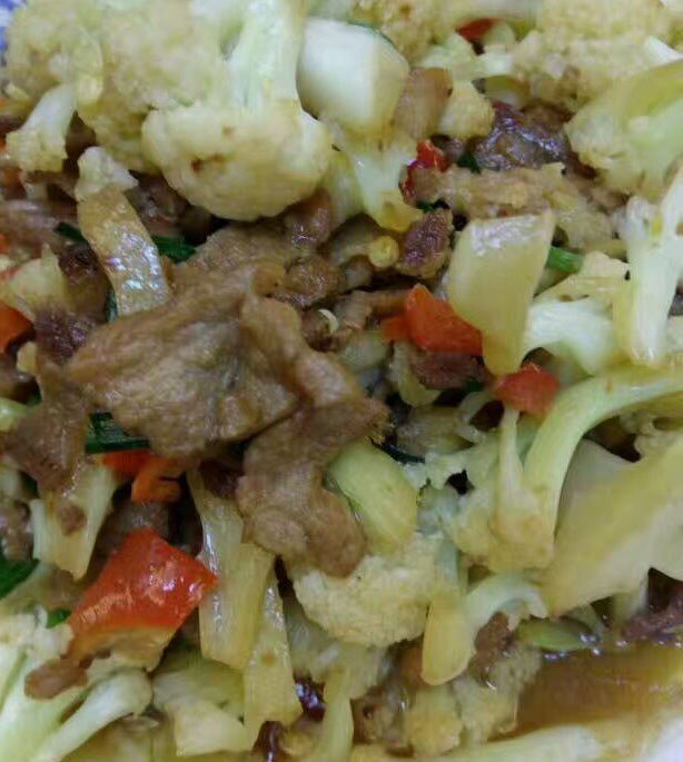 广丰花菜炒五花肉