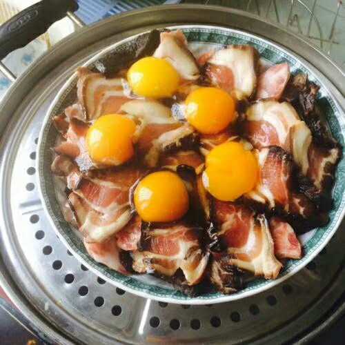 腊肉蒸蛋