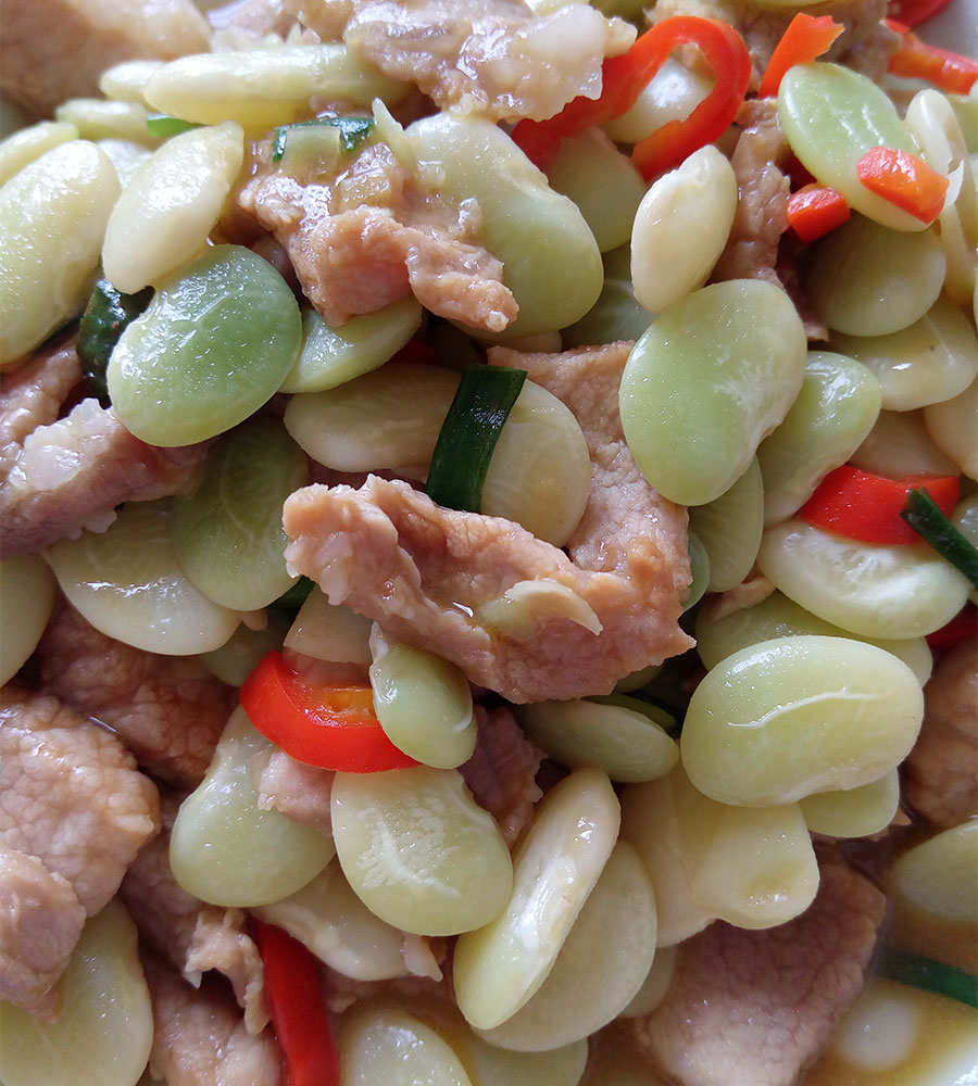 广丰白扣豆炒肉（白玉豆炒肉）