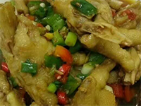 广丰鸡爪炒辣椒，江西上饶广丰美食