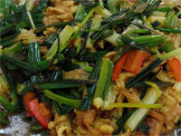 广丰荞头炒鸡蛋，江西上饶广丰美食