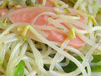 豆芽炒火腿肠